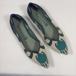 Rothy's The Point Women's Size 11.5 Moroccan Green Pointed Toe Slip on Flat